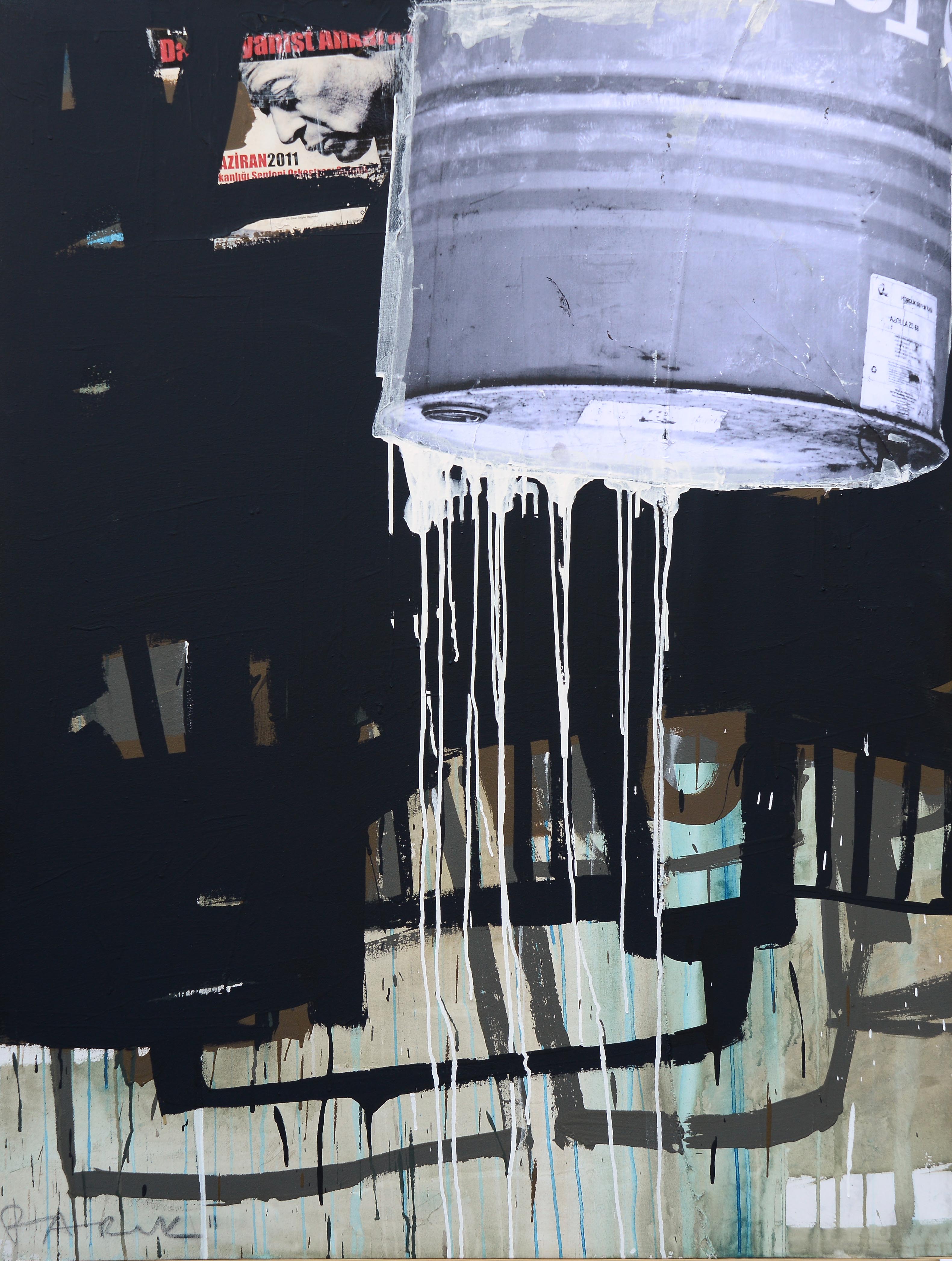 İsimsiz- Untitled, 2011, Tuval üzerine karışık teknik- Mixed media on canvas, 140x107 cm.